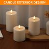 3Pcs LED Candle Lamp Flameless LED Flickering Pillar Waterproof Candle Home Decor Flickering Pillar for Bedroom Office Ornaments