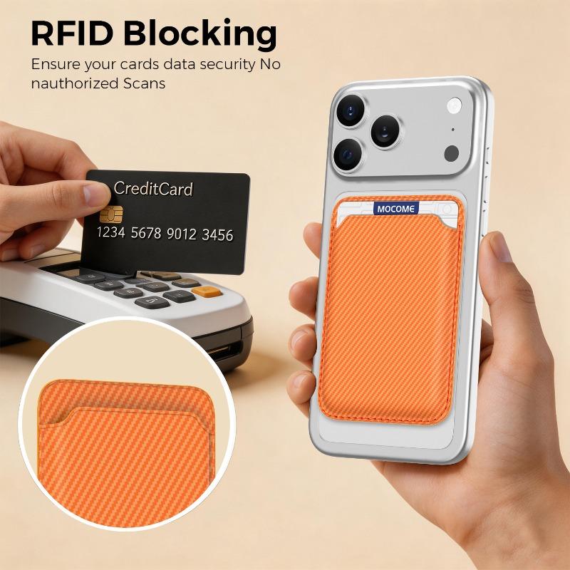 Strong Magnetic For Magsafe Card Holder Wallet For iPhone 17 16 15 14 Samsung S26Ultra S25 Carbon Fiber Saffiano Leather Wallets