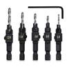 5Pcs Countersink Drill Bit Set Hexagonal Shank for Accurate Wood Boring Effective Debris Removal Carpentry Applications