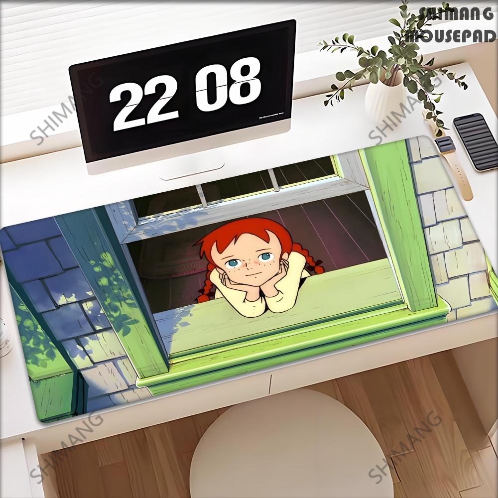 Cartoon Anne Of Green Gables Mouse Pad NonSlip Desk Mat Pc Laptop Accessories Office Keyboard Large Gamers Decoracioncartoon An