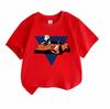 Kids Boys Girls Casual O-neck Short Sleeve Tshirt, 100% Cotton Cute Cartoon Driving Sports Car Print Summer Soft Breathable Tops for Children Daily We