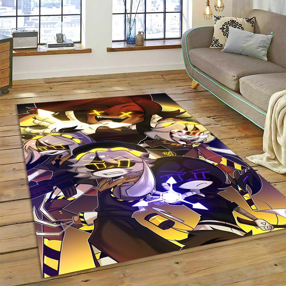 2025 New Style Murder Drones Uzi V Cartoon Robot Rug Carpet for Living Room Bedroom Home Decor, Floor Mat Non-slip Sofa Doormat