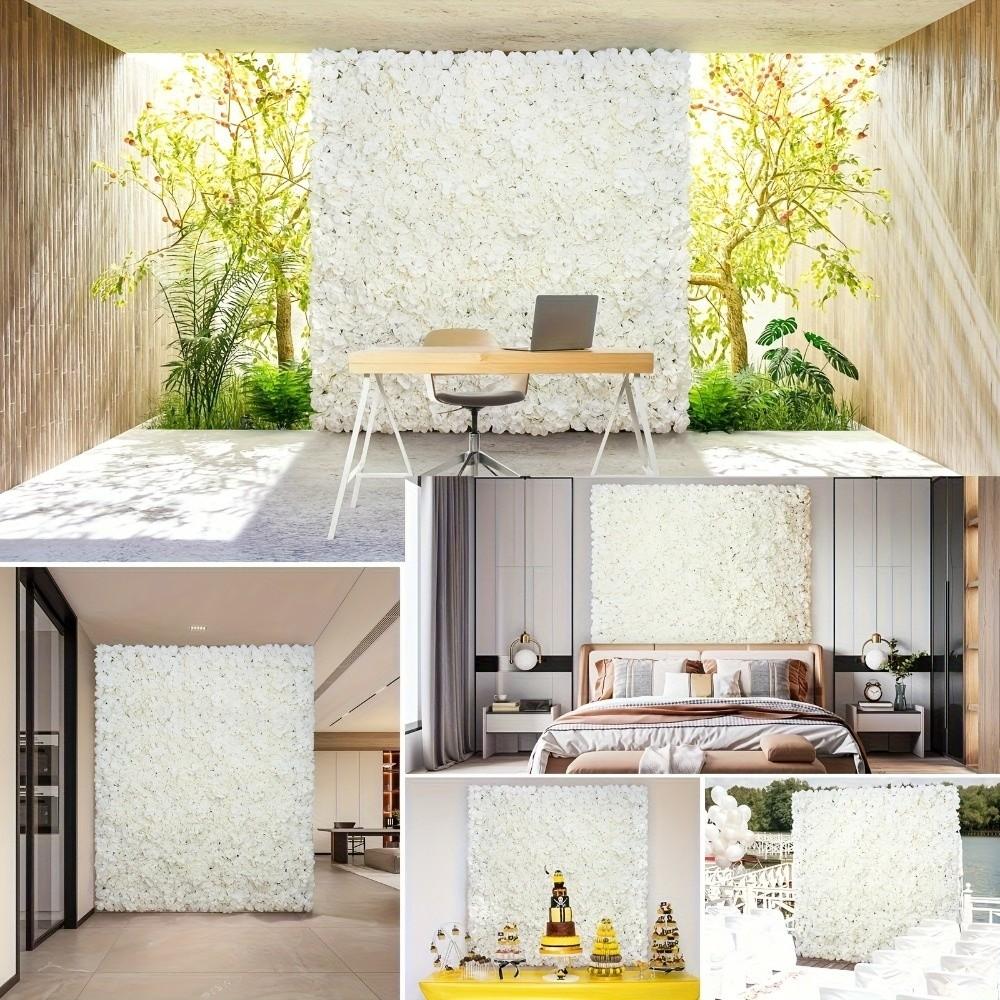 33x33cm Panel Rose Flower Wall 3D Rose Artificial Flower Backdrop  Birthday Party
