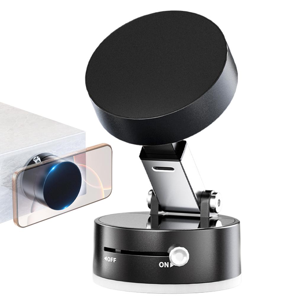 Вакуумная присоска магнитная подставка для мобильного телефона в автомобиль, двухсторонняя складная, аксессуары для салона автомобиля