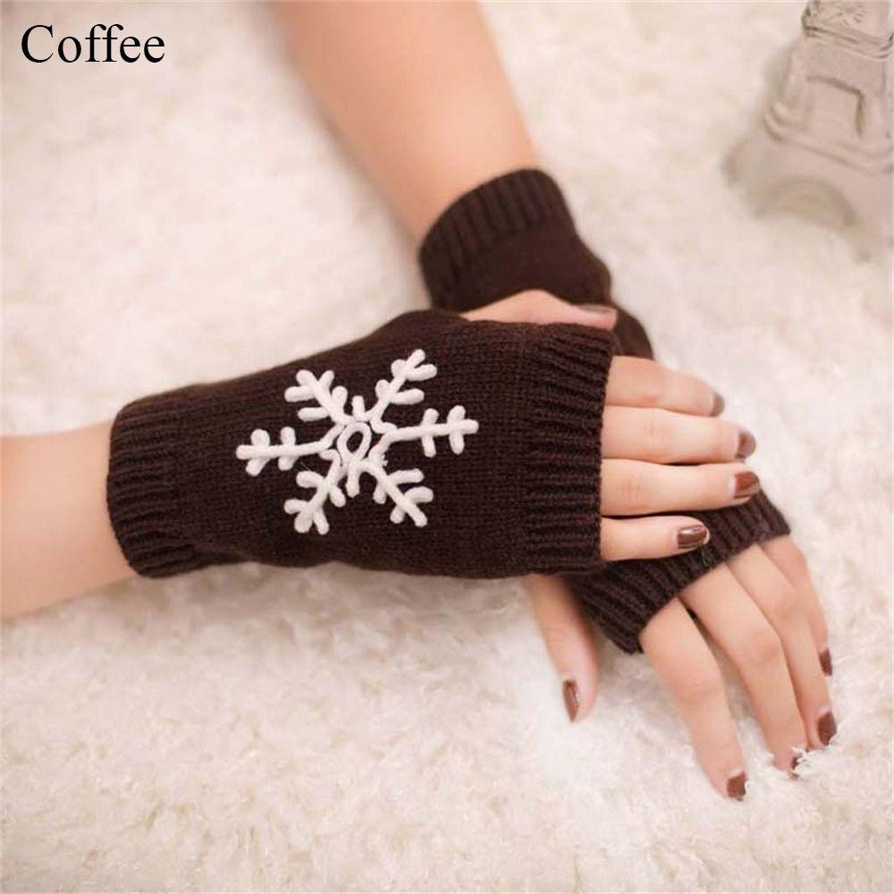 Soft Knitted Gloves Keep Warm Mittens Fashion Half Finger Gloves Men Women
