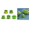 5Pcs Cute Choruses Frog Miniature Figurines Resins Statue Desktops Sculpture for Garden Landscape Birthday Party Gift