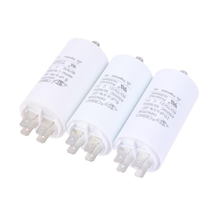 Cbb60 пусковой конденсатор 6Uf~100Uf конденсатор двигателя 50 / 60 Гц 450 В переменного тока с винтом M8 для электродвигателя/стиральной машины