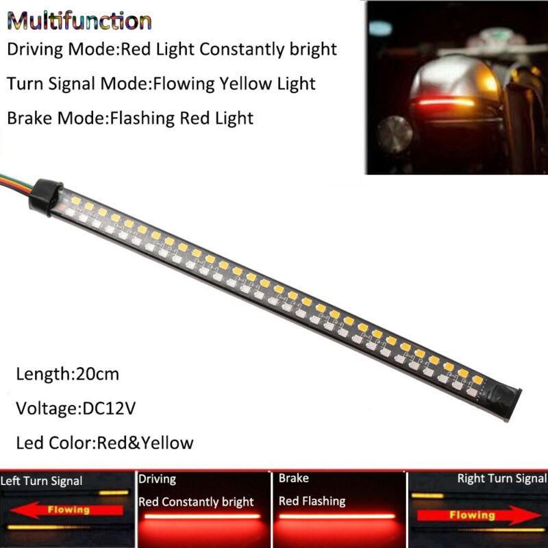 Motorcycle Strip Lights Turn Signal Replacement LED DC 12V Red+Yellow 20cm