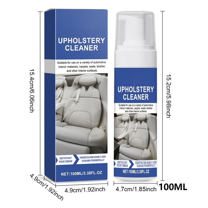 Чистящее средство для обивки автомобиля, чистящее средство для сидений 100 мл, пятновыводитель для кожи, эффективное чистящее средство для автомобиля, многоцелевое, быстрое, для салона