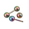 Unisex Round Studs Gold Barbell Women Fashion Jewelry Stainless Steel Ball Earrings Stud Earrings