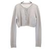 FOXEY Made In Japan 100% Cashmere Long Sleeve Short Length Knit Cardigan Women Used