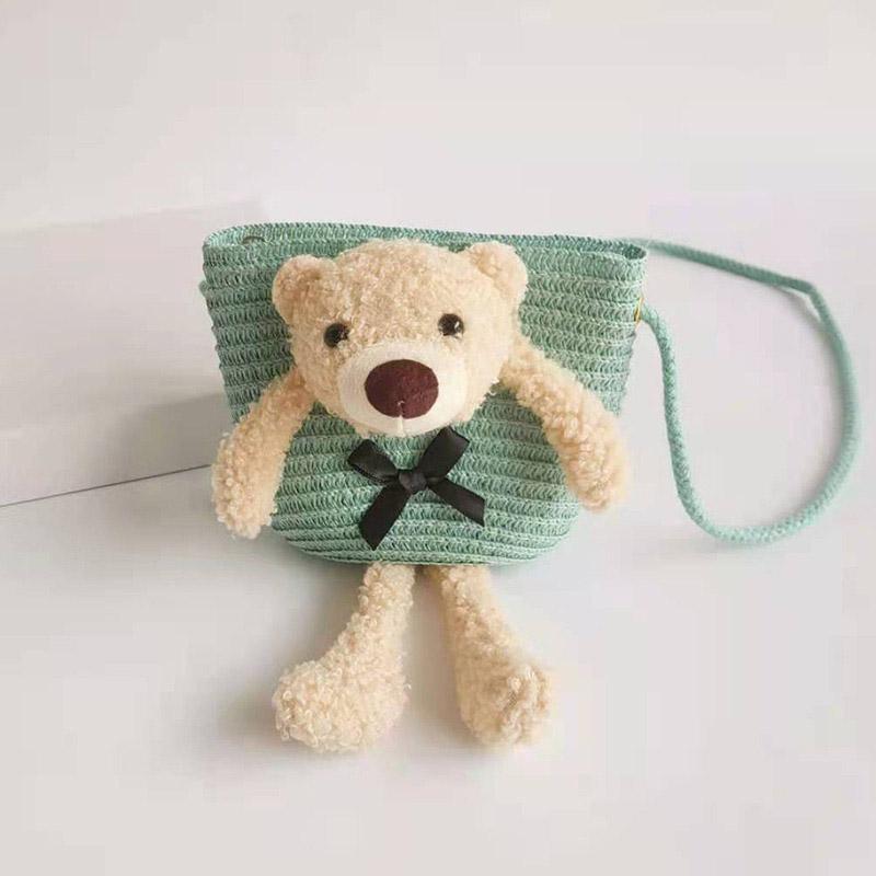 Рюкзаки Милая сумка с украшением в виде медведя Диагональная сумка Детский рюкзак