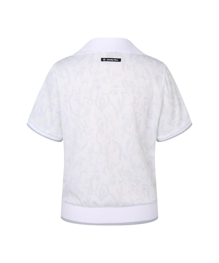 MONDAYFLOW Cool Gardenia Top_Light Blue