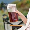 Plastic Iced Tea Maker Cold Brew Coffee with Filter & Airtight Lid, Clear No Leak Pitcher Jar, Scales, Gifts for Lovers