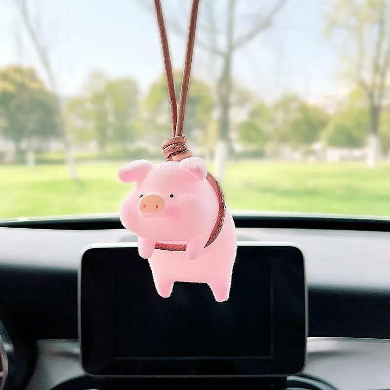 Cute Pig Car Accessorie Pendant Auto Rearview Mirror Pendant Birthday Gift Auto Decoraction Ornaments Coche