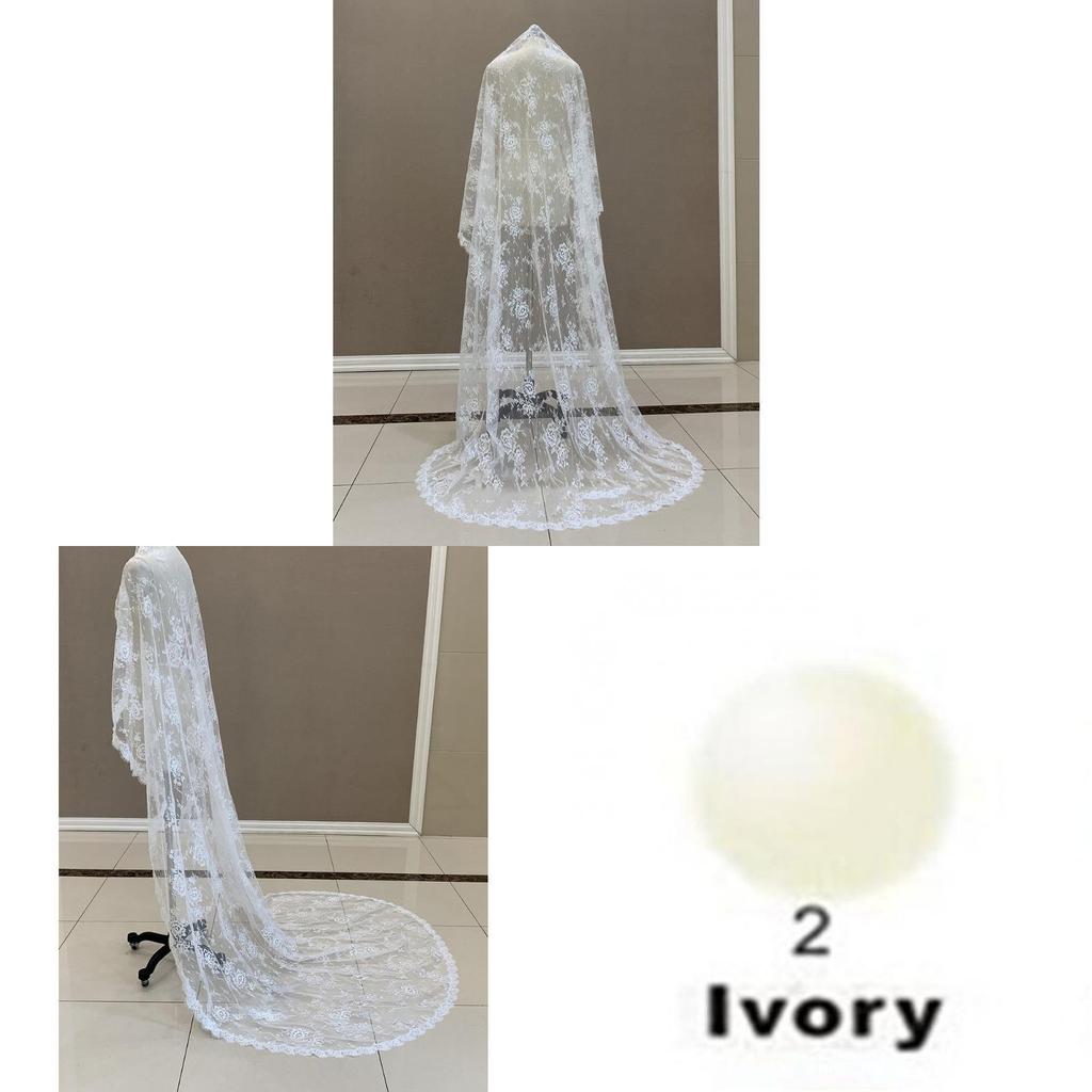 Кружевной свадебный veil в европейском стиле с U-образным дизайном для свадебной фотографии и в качестве подарка невесте