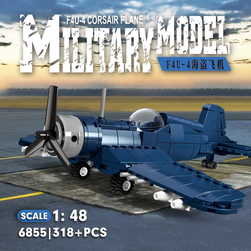 Вторая мировая война Тихий океан Шторм Оружие F4U Corsair Истребитель Строительные Блоки Модель Военно-воздушных сил Кирпичи Самолет Як-3 Солдат Военные Игрушки Для Детей