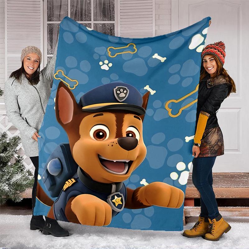 PAW Patrol Theme Printed Blanket - Perfect for Couch, Bed, Travel & Outdoor Use | Machine Washable, Cozy & Durable.