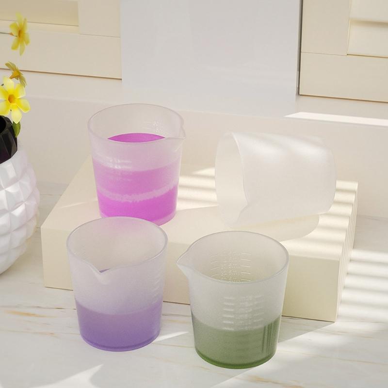 2 Pcs Reusable Silicone Measuring Cups Epoxy Resin Mixing Cups Non-Stick Paint Pouring Cup Jewelry Making Tool Durable