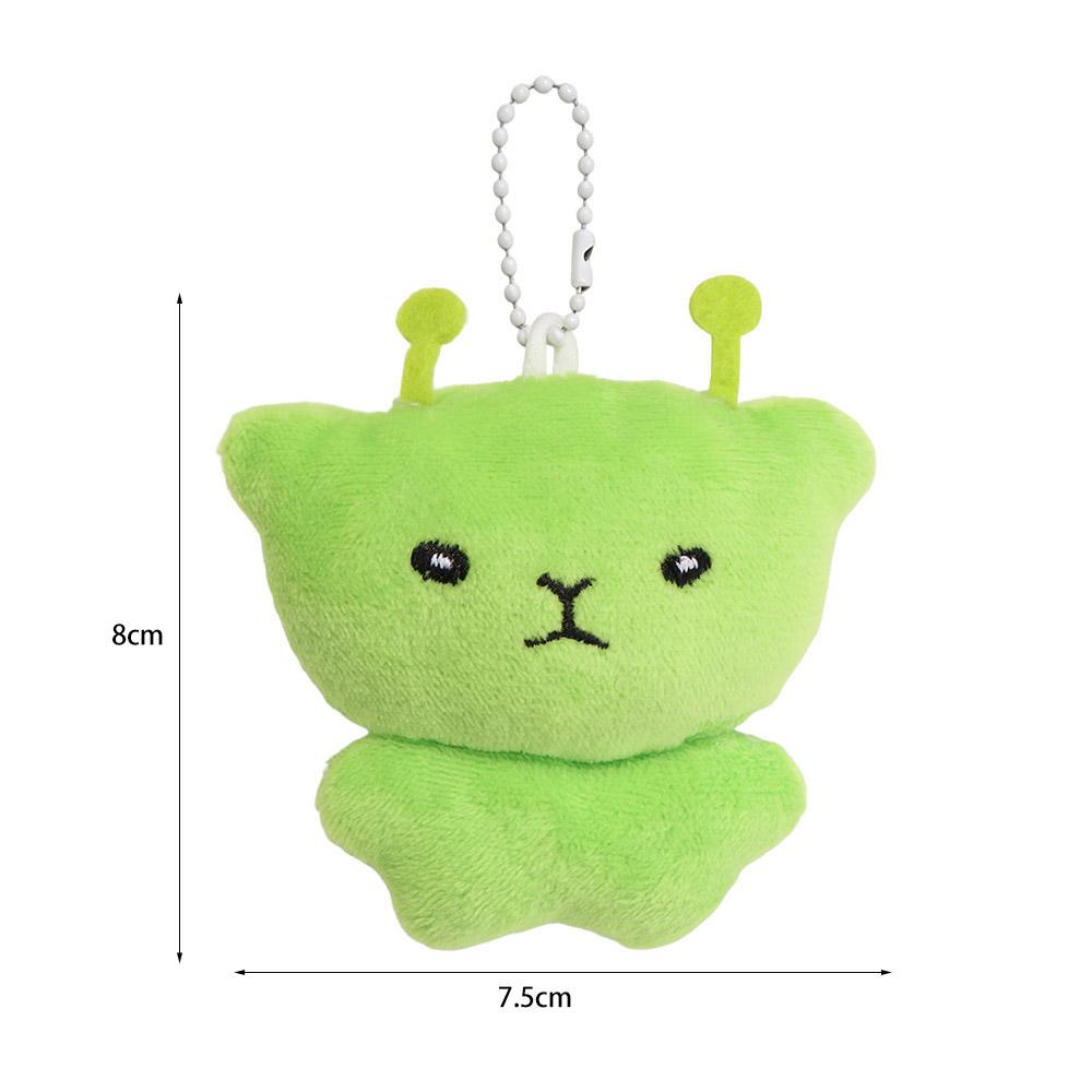 Soft Plush Backpack Pendant Mini Alien Cat Keychain Cute Mobile Phone Rope Bag Decor