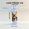 1PC Yorkshire Terrier Dog Portrait Print 750ml Color Plastic Sports Water Bottle Leakproof Flip Straw Lid Suitable for Sports Office Home Use