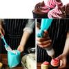 4Pcs Reusable Silicone Icing Piping Cream Pastry Bag Nozzle DIY Cake Baking Tool
