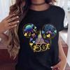 Женская мода Disney Микки и Минни Мультяшный узор Веселый принт Хлопковый летний топ Y2K Стиль Харадзюку Парная футболка с принтом