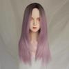 Длинный синтетический женский фиолетовый смешанный парик, средняя часть, Лолита, косплей, натуральные пушистые волосы, термостойкий парик для повседневной вечеринки