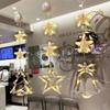 Snow Stars Christmas Decor Interior Decoration Suction Cup Lamp  Window Hanging Decor