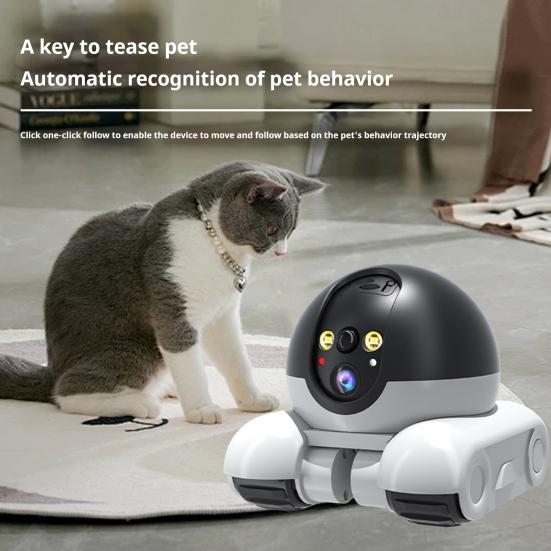 Беспроводная камера для питомцев Vision Intelligent AI с ночным обнаружением, 360-градусным обзором, Wi-Fi, двойным объективом