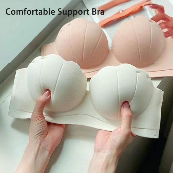 Женский невидимый бюстгальтер, женский бюстгальтер без бретелек, противоскользящая полоска, пуш-ап, застежка сзади, съемные бретели, женское нижнее белье