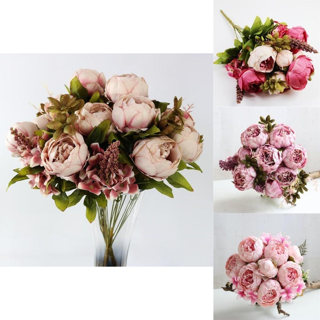 Искусственные шелковые пионы для красивых свадебных букетов и центральных композиций**
