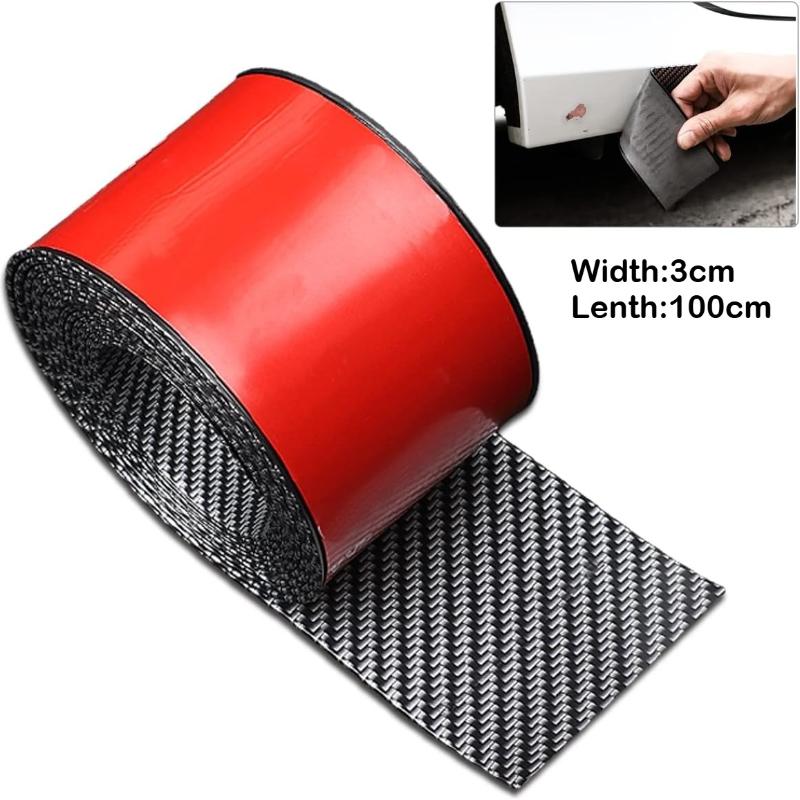 3x100см Универсальные боковые юбки с рисунком под карбон Защита кромок боковых юбок от царапин для автомобиля