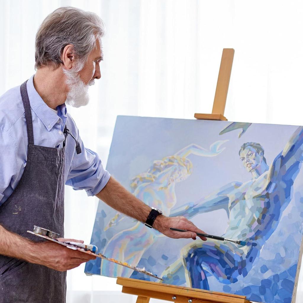 24 Pieces Paint Brush Set, Expert Series, Enhanced Synthetic Art Supplies with Brush Holder and Palette Knife for Acrylic, Oil, Watercolor