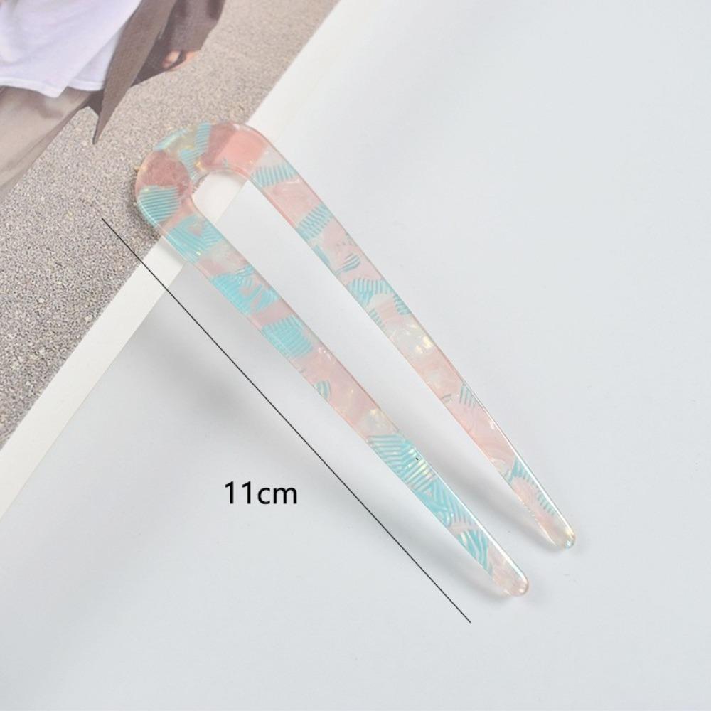 Geometric Design Hair Pins Acetate Hair Bun Fashion Hair Sticks for Women Girls