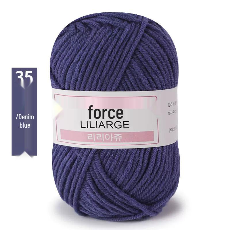 Пряжа из молочного хлопка, 4-слойная: Пряжа средней толщины для детских изделий, ручного вязания шарфов, вязания крючком обуви, кукол и DIY-проектов.