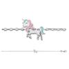 [R7739] - Silver Bracelet 'Licorne My Unicorn' Multicolored Silver - 15 Cm - 10x10 Mm