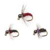 #10 6pcs Barbed Tungsten Bead Head Jig Nymph Fly Fast Sink Wet Euro Nymph Fly Trout Bass Fishing Lures Artificial Baits