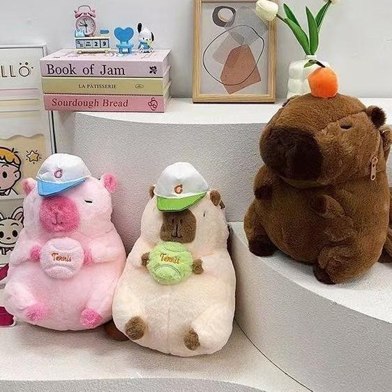 Рюкзак Капибара Кукла Животное Сумка через плечо с регулируемыми плечевыми ремнями
