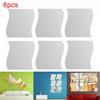 6pcs Self Adhesive Mirror Tiles Kitchen Wall Decal Sticker Stick On Home Decor