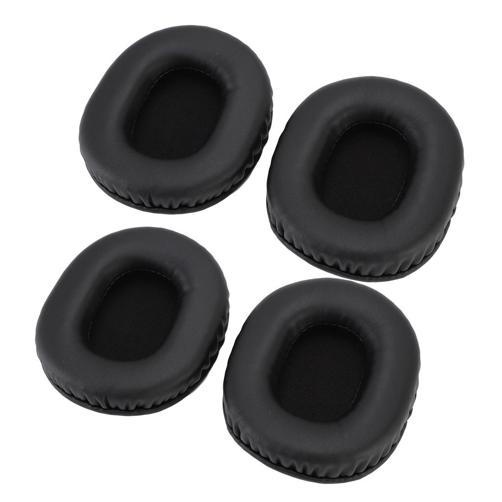 2 Pair Headphone Ear Pads Comfortable Protein Leather Replacement for ATH M50 ATH M50X ATH M40X ATH M30X ATH M20X