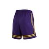 Nike Сплошные полосатые шорты Los Angeles Lakers в сетку на шнурке с логотипом и принтом, женские штаны фиолетового цвета DR2369-504