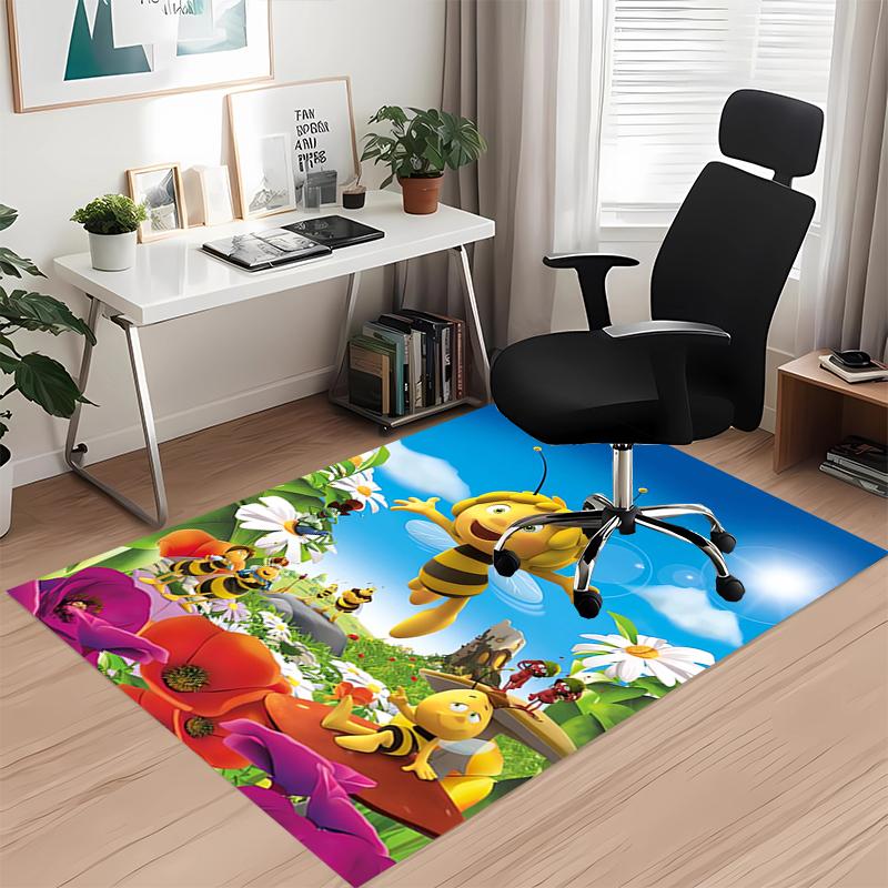 Maya the Bee Printed Carpet, for Office Chair Living Room Bedroom Kitchen Room Decor Gifts.
