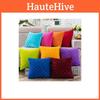 Luxurious Soft Velvet Cushion Cover Featuring Bright Color Grids Checks Design
