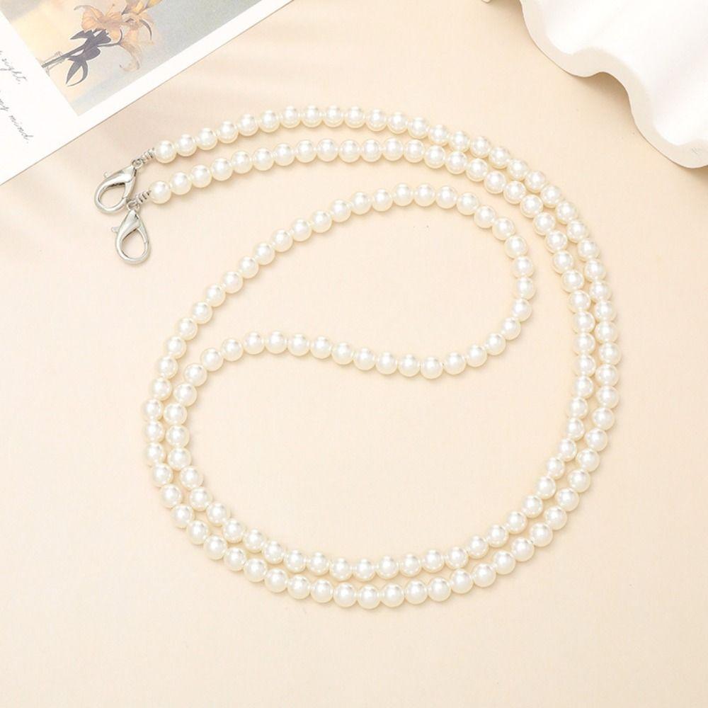 Beaded Pearl Strap Crossbody Chain DIY Doll Chain Portable Bag Chain