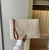 Соломенная сумка из ростков пшеницы, женская сумка с зажимом, тканая сумка ручной работы, клатч