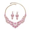Europe, America, Leaf Flower Necklace Earrings Two-piece Set Retro Luxury Exaggerated Bridal Jewelry Set Women 2026
