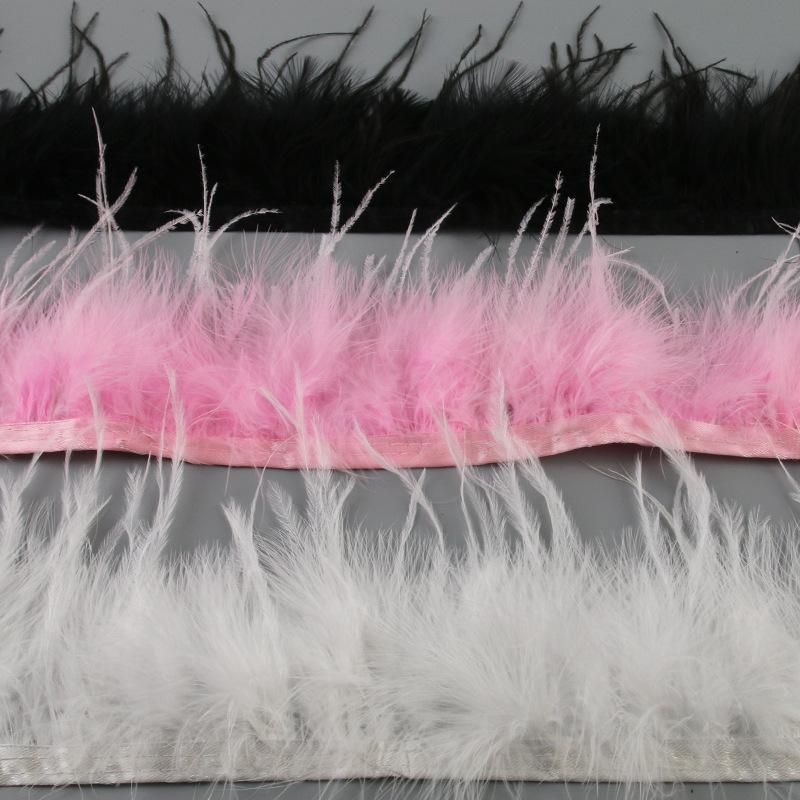 Ostrich Fur Turkey Feather Cloth Belt Diy Feather Handicraft Jewelry Clothing Luggage Decoration Material