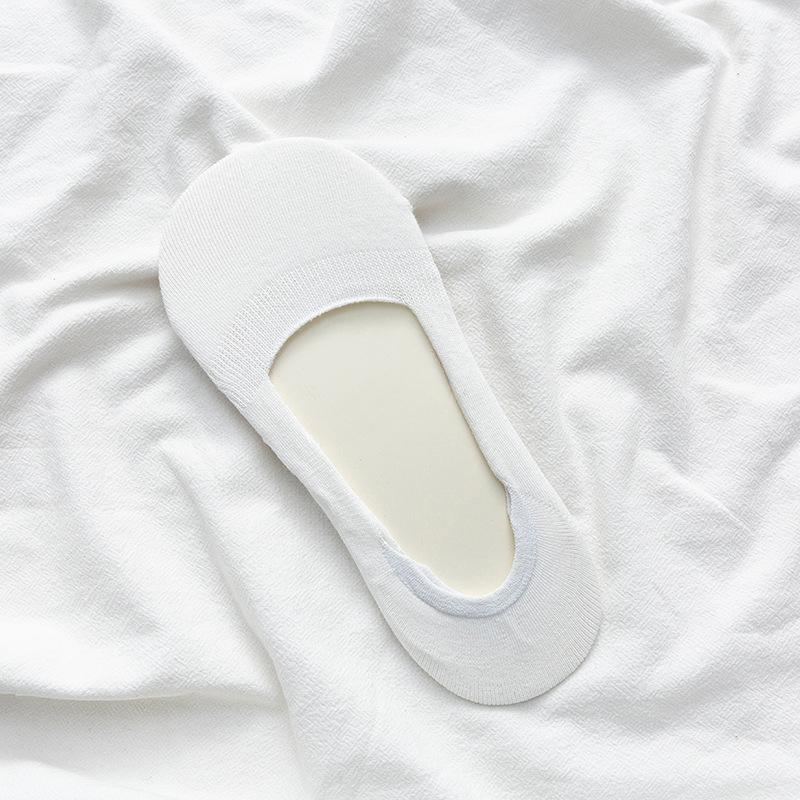 Women's Low Cut Summer Invisible Solid Color Boat Socks Thin Non-slip Socks