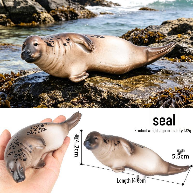 Ocean Wildlife Simulation Toy Set: Sea Turtle, Shark, Whale, Sea Lion, Tiger Shark, Manta Ray, Seal, Grouper.